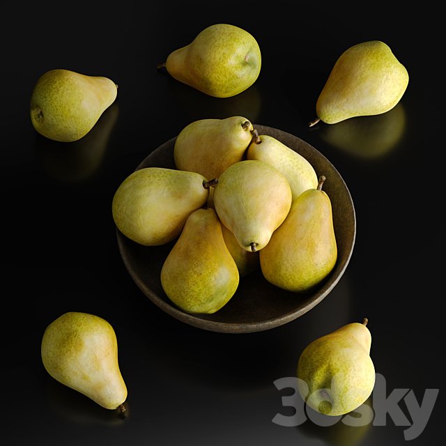Duck Pear in a Ceramic Bowl
