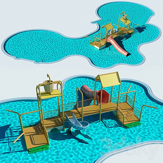 Water Tower and pool / AquaTower and Waterpool