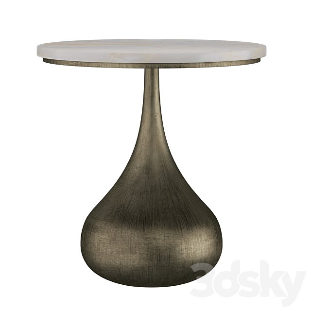 Mateo Side Table Aged Brass