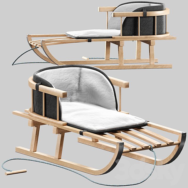 wooden sled