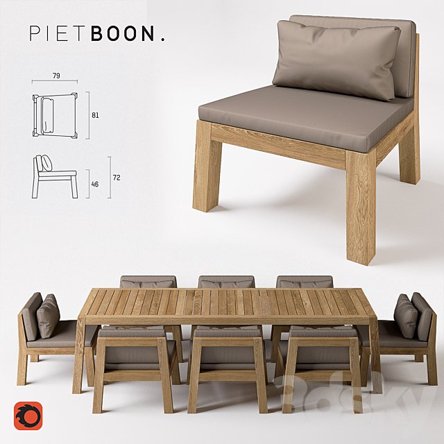 Piet Boon Niek Fauteuil high and Anne high