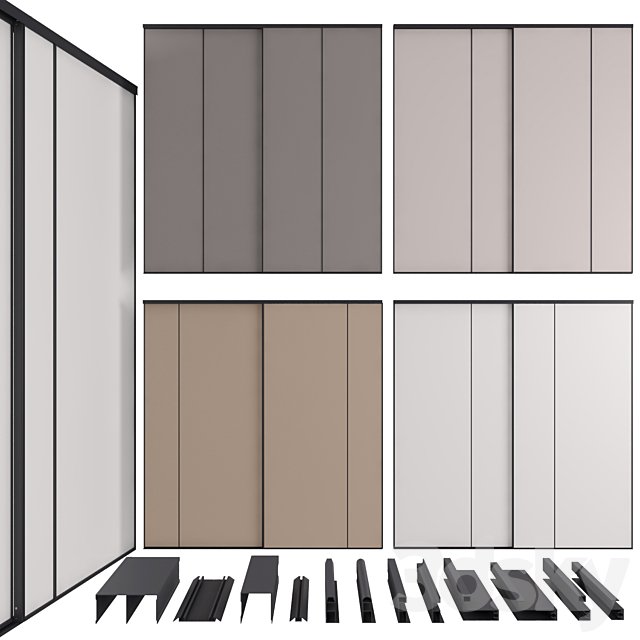 Compartment doors in narrow profile MODUS