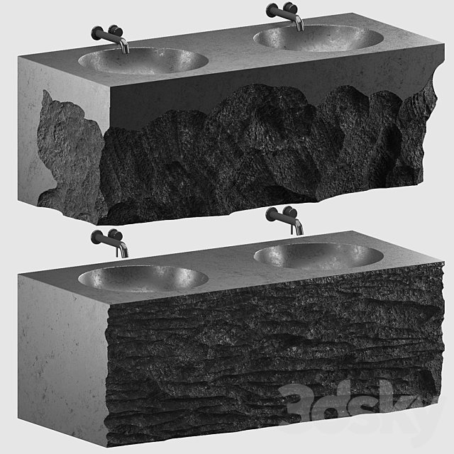 stone wash basin set4