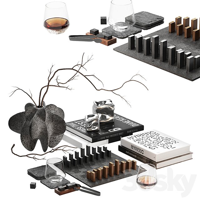 Decorative set Black Chess