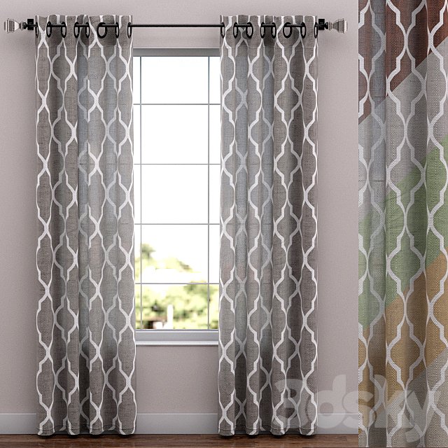 Linen curtains 52 "x 108", 6 colors