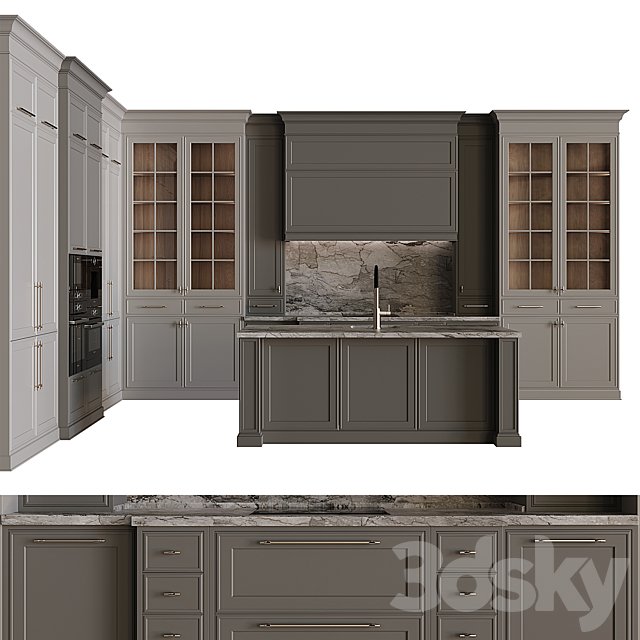 Kitchen in neoclassical style 57