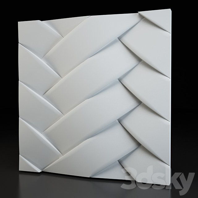 Braid-3d plaster panel