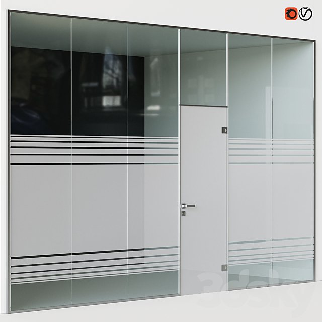 Glass office partitions Doors