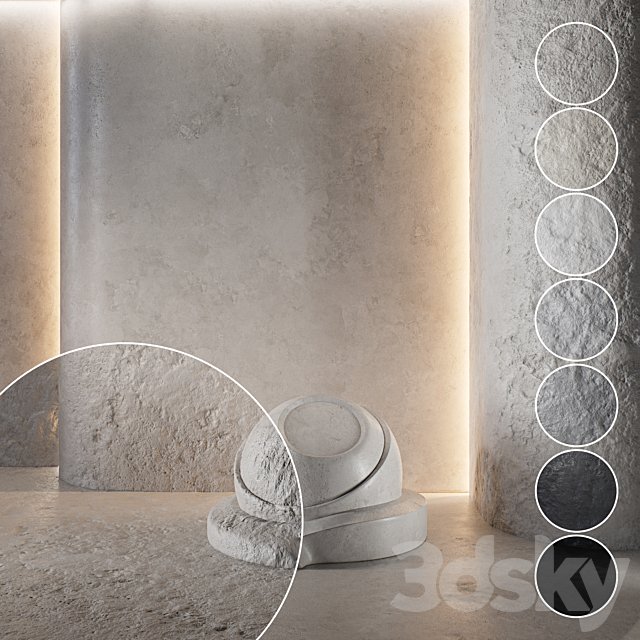 Decorative poster | Concrete set (seamless) | 37