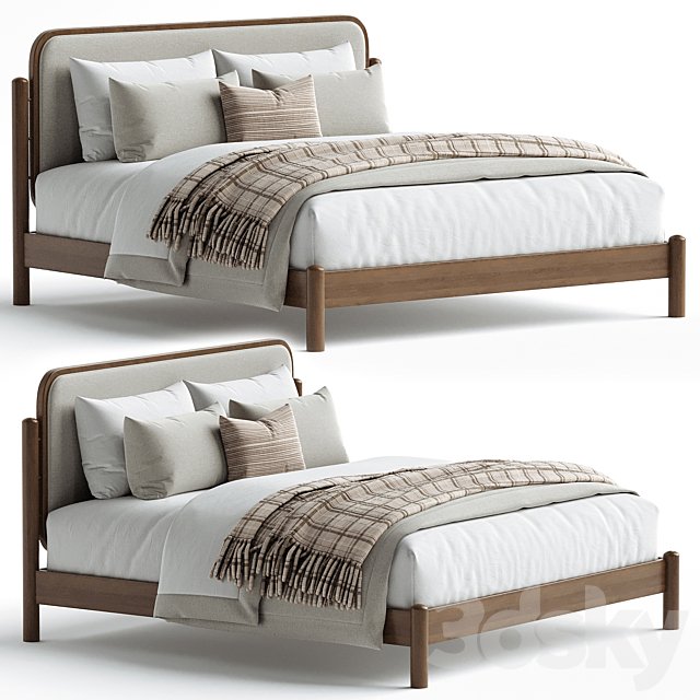 Caroline Smoked Oak Bed BurceDecor