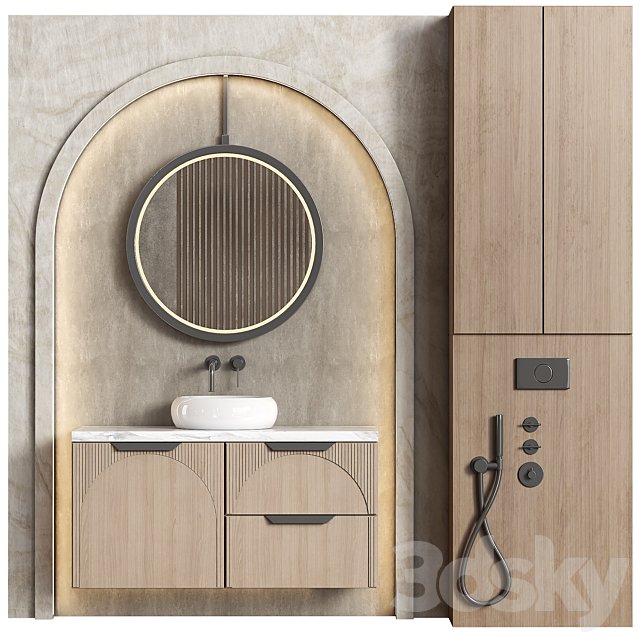Bathroom furniture 003 in a modern minimalist style