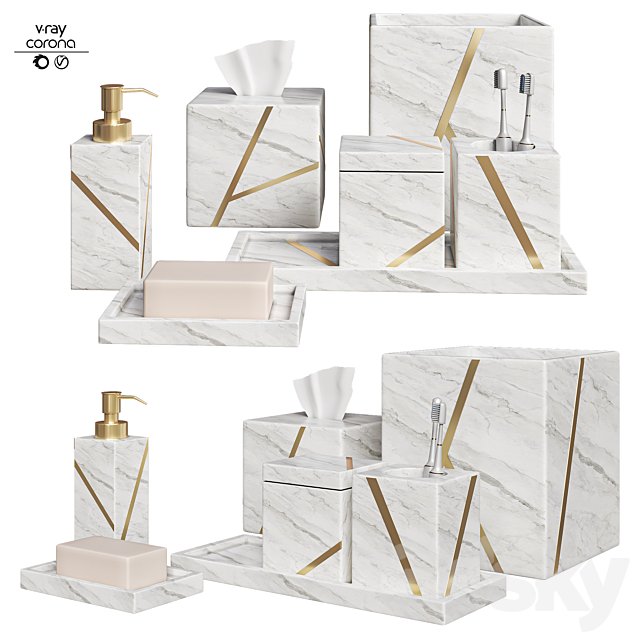 Bathroom accessories set 03
