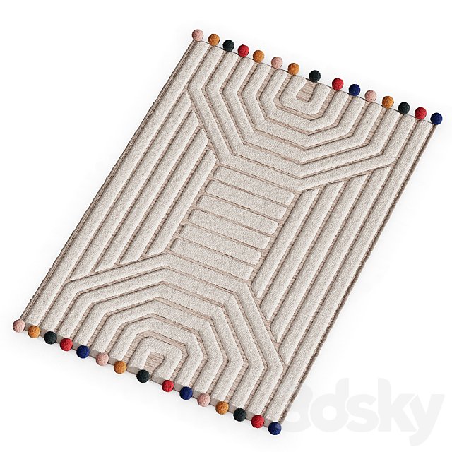 Children's mat with Ponponi pile