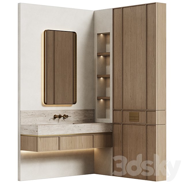 Bathroom furniture 04 in a modern minimalist style