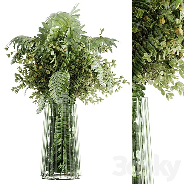 plant bouquet inserted into a glass 03