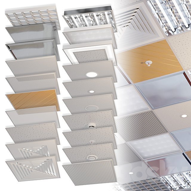Set of elements for suspended ceiling Armstrong