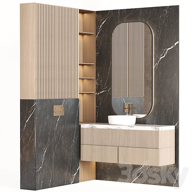 Bathroom furniture 006 in a modern minimalist style
