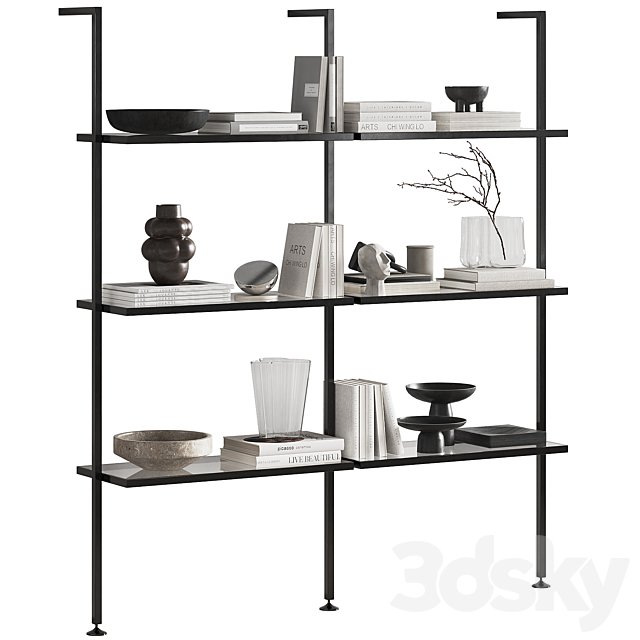 Shelving unit with Zalf decor