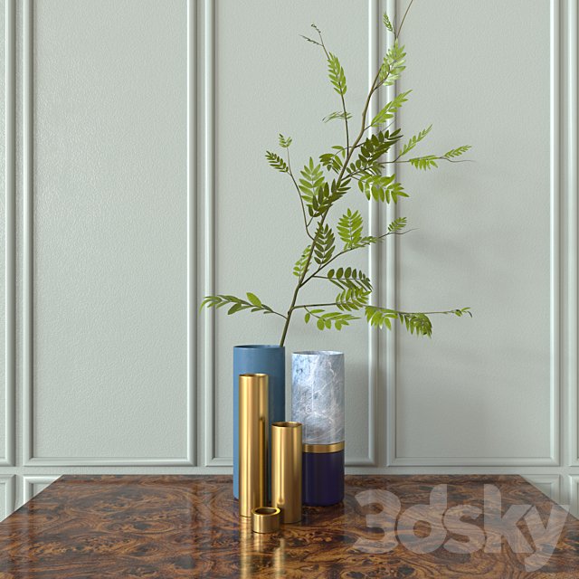 Branch and vases