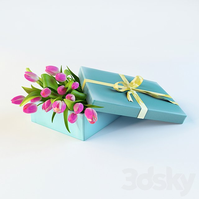 Tulips in a box