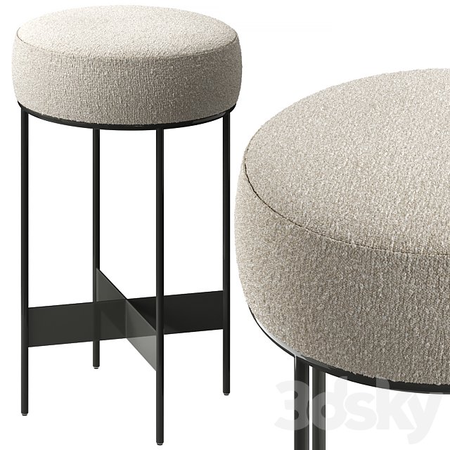 Meyer Dark Pewter Metal Counter Stool