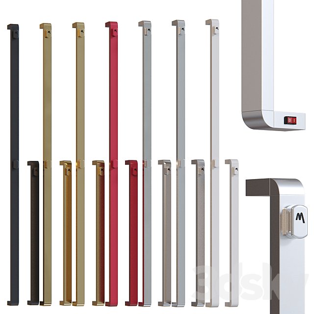 Electric heated towel rail Panorama 686 from Margaroli