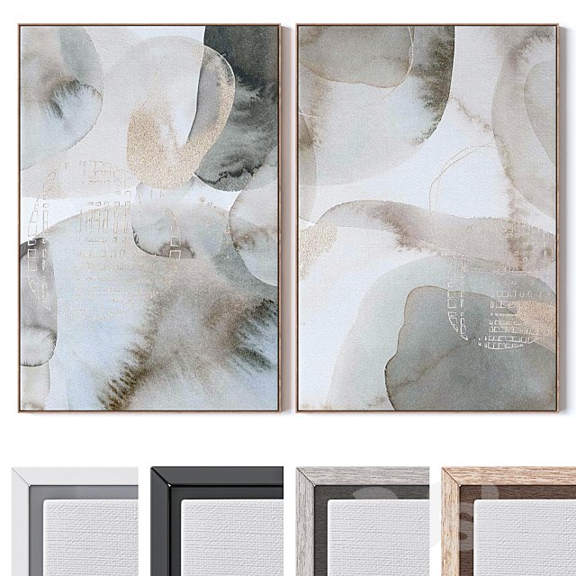Set of large wall paintings 2996