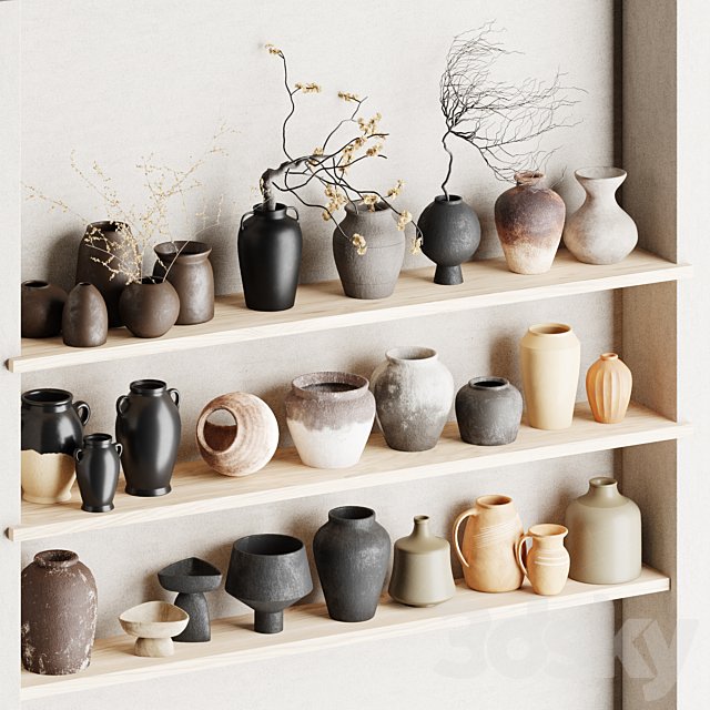 Set of decorative vases 002
