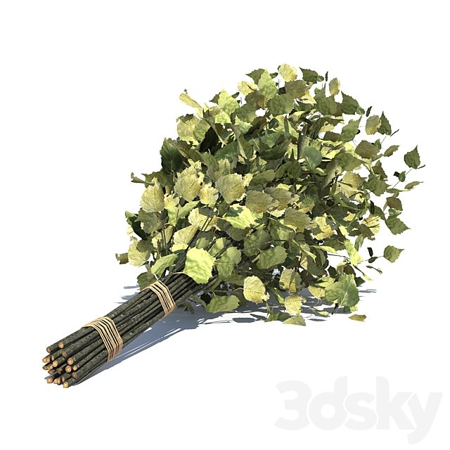Birch broom for a bath or sauna
