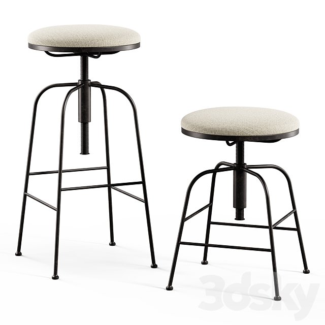 Zara Home - Linen swivel stool