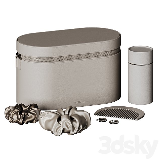 Decorative set | Nuori cosmetic bag, hair bands, comb, earrings, jewelry box