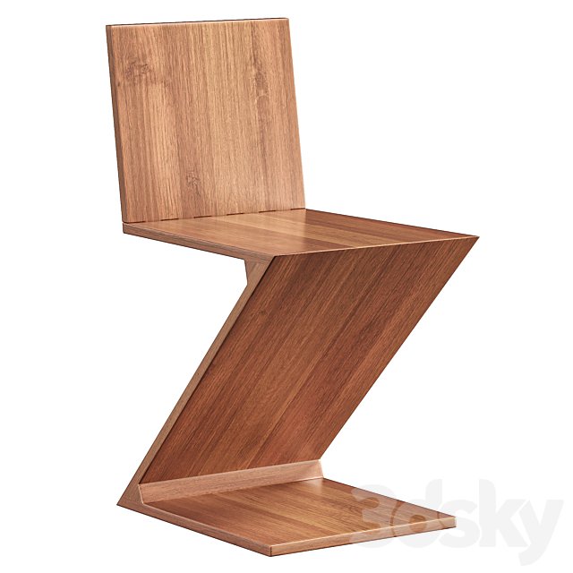 ZIG ZAG Wooden chair by Cassina