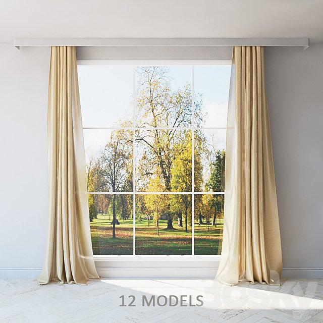 Curtains. A set of 12 models
