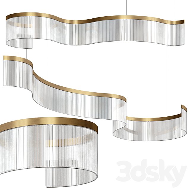 DANELIUS LONG Chandelier Lamp By Lampatron
