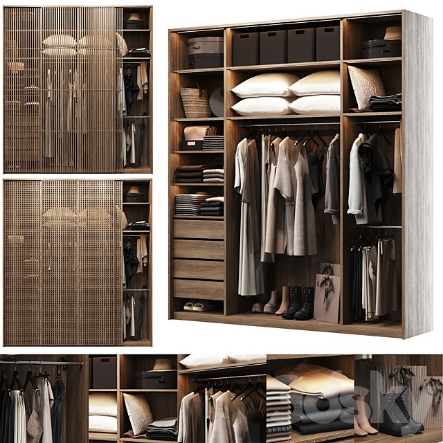 Wardrobe with filling and two front options