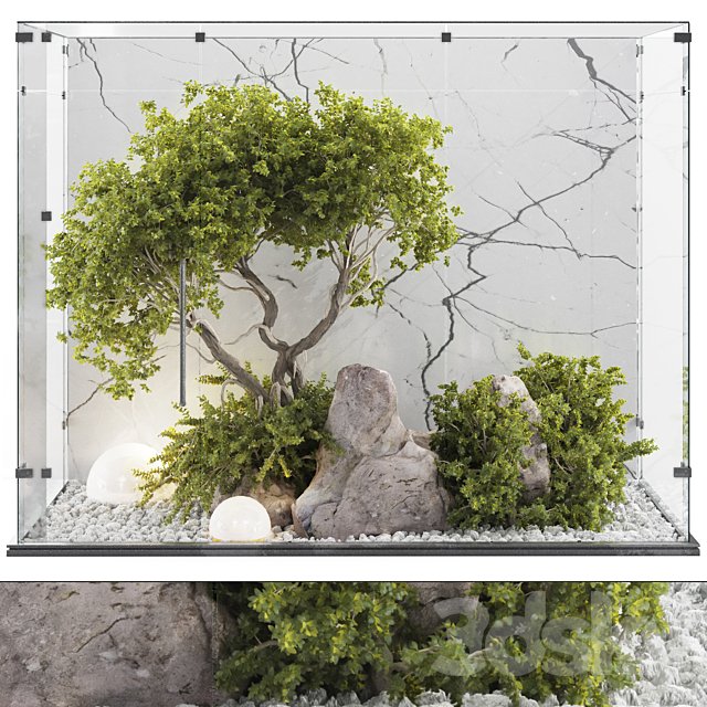 interior courtyard garden behind the glass 295