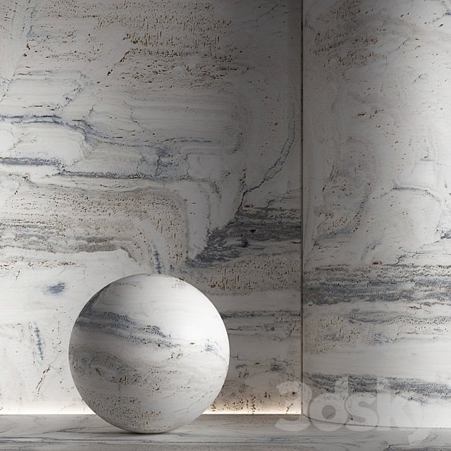Stone material, travertine. 42, pbr, seamless