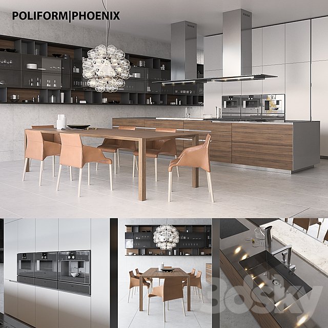 Kitchen Poliform Varenna Phoenix 2 (vray, corona)
