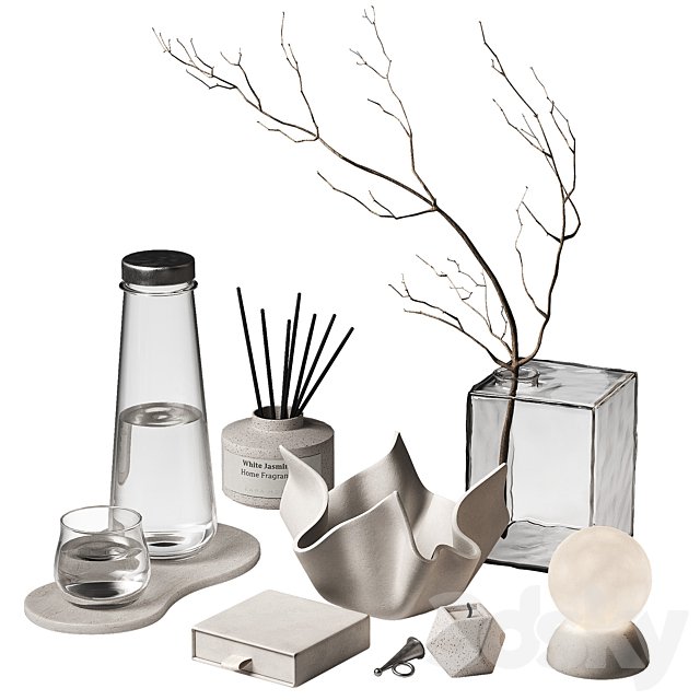 Decorative set. Minimal style decor.