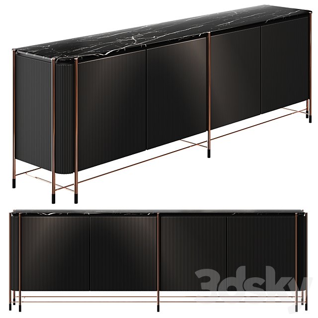 Chest of drawers Ebarza DALI SIDEBOARD WITH MARBLE TOP DALI-SIDE