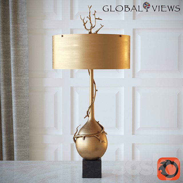 Twig Bulb Lamp-Brass