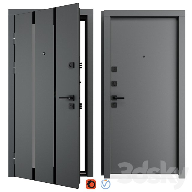 Entrance metal door Street (QDoors)