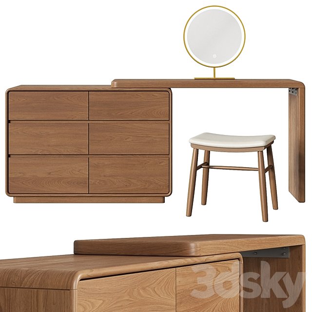 GVAwood telescopic dressing table