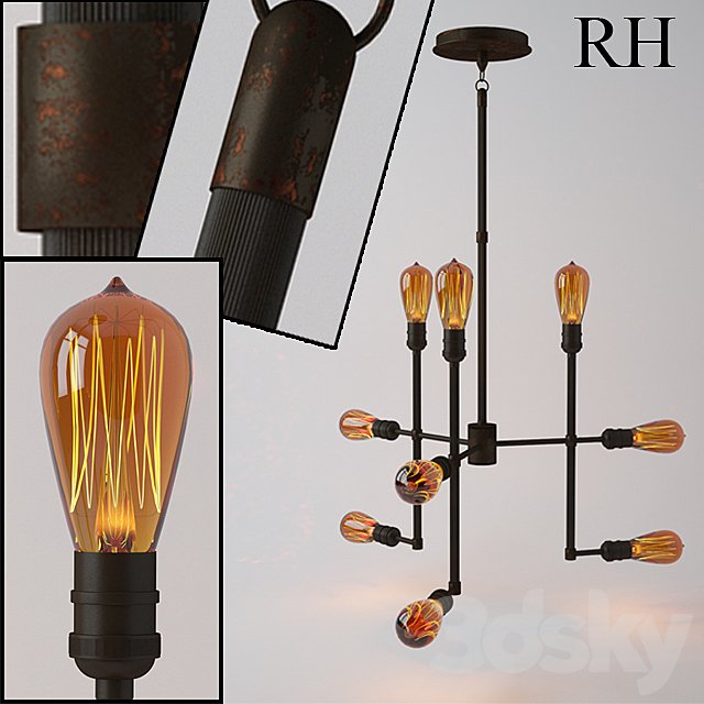 VARICK CHANDELIER VINTAGE BRONZE SMALL