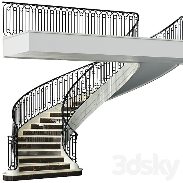 Neoclassical spiral staircase 2