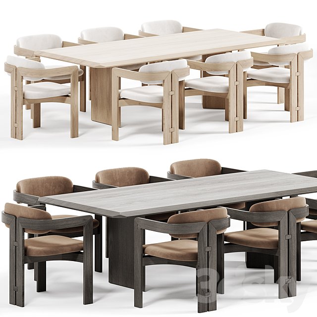 Dolm Plus Table, 0414 Gallottiradice Chair