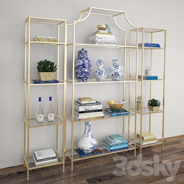 Chloe Etagere Gold iron shelf