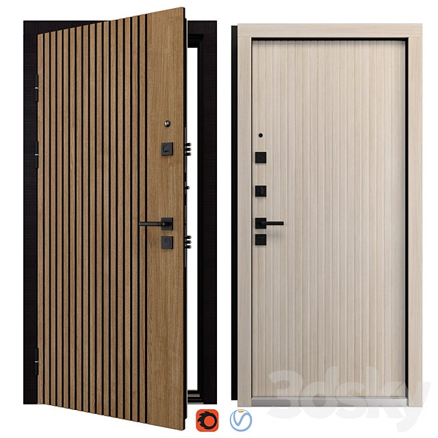 Entrance metal door Modica (Strage)