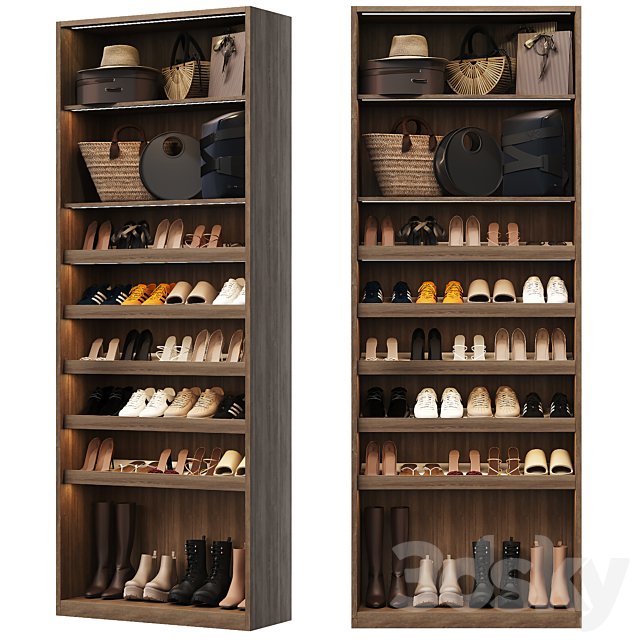 Shoe cabinet with filling for hallway and wardrobe
