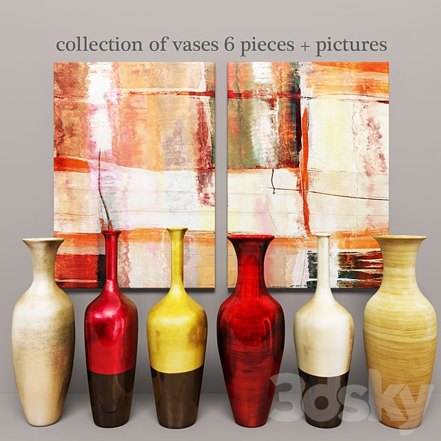 collection of vases 6 pieces + pictures